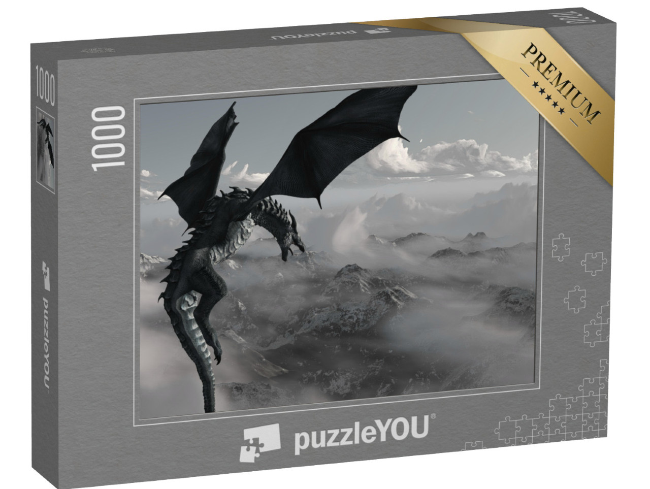 puzzle 1000 dílků „Ledový drak“