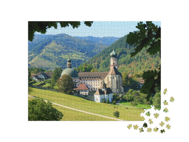 puzzle 1000 dílků „Černý les v Německu: krásná krajina“