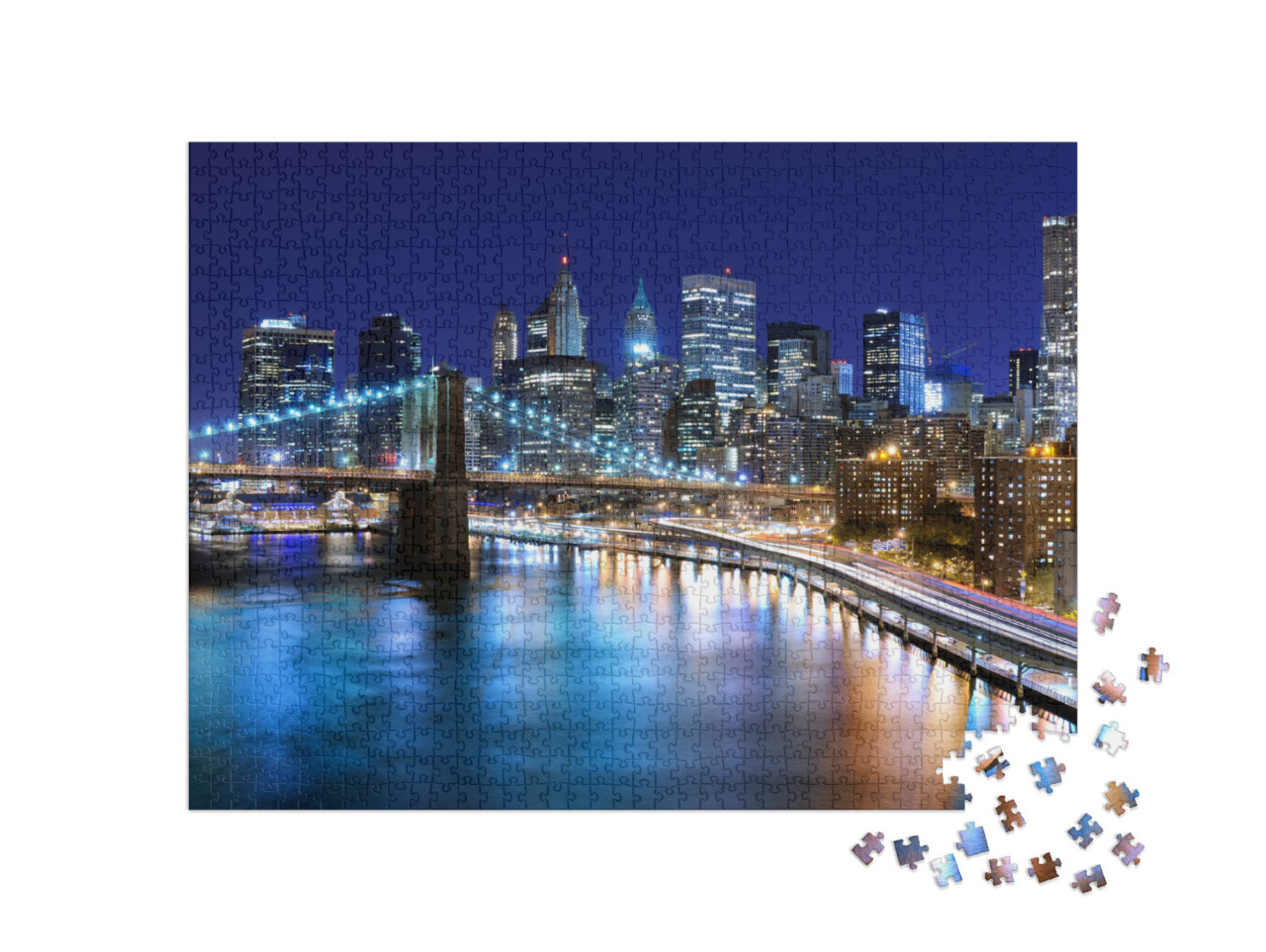 puzzle 1000 dílků „Panorama centra New Yorku“