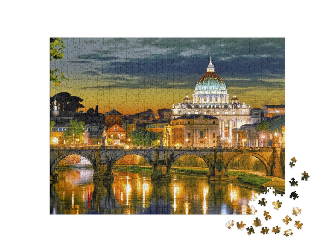 puzzle 1000 dílků „Řím, Itálie, bazilika svatého Petra“