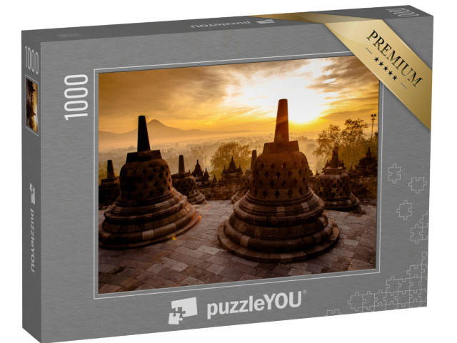 puzzle 1000 dílků „Nad chrámem Borobudur, Yogyakarta, Jáva, Indonésie“
