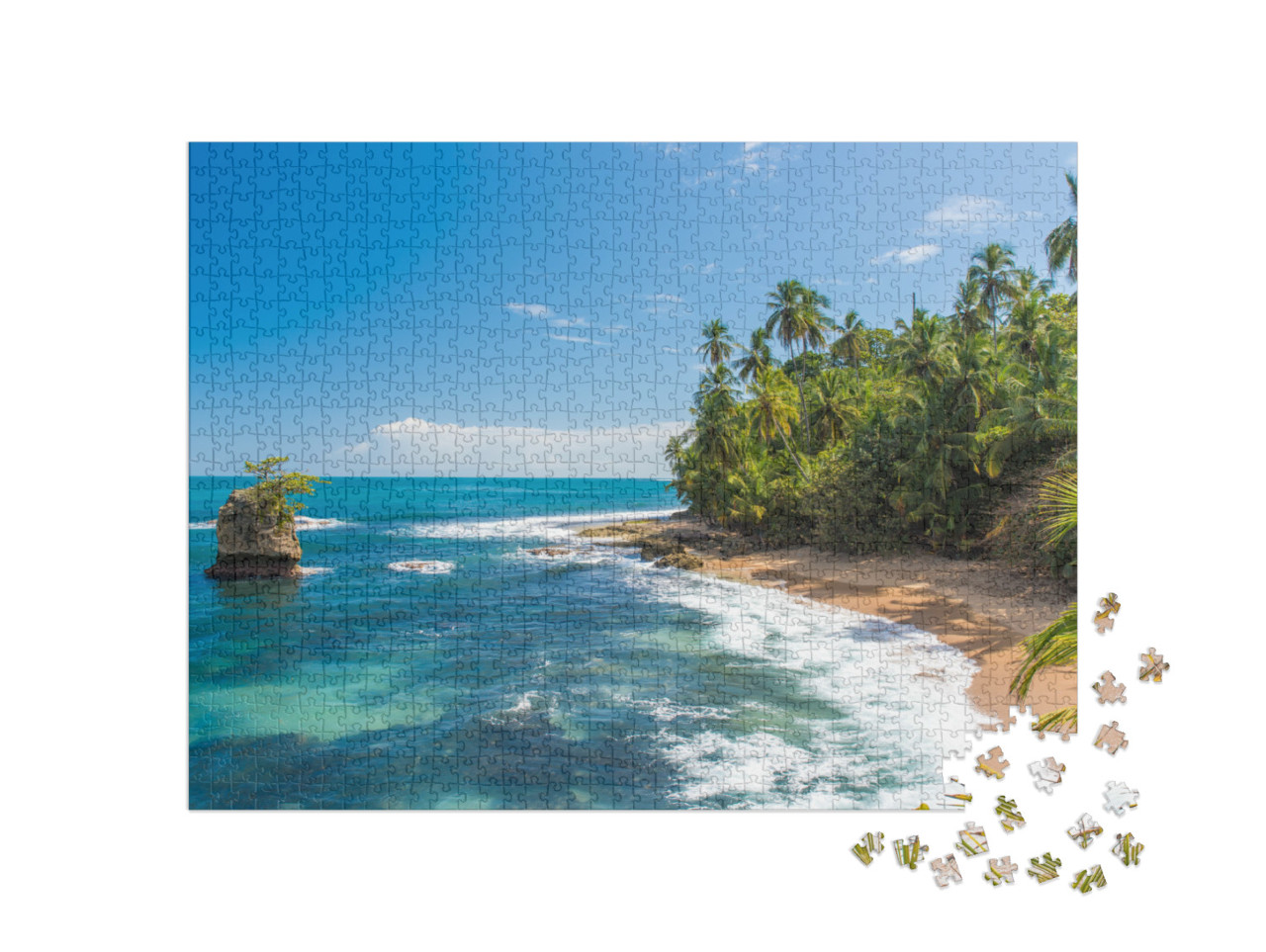 puzzle 1000 dílků „Karibská pláž Manzanillo u Puerto Viejo, Kostarika“