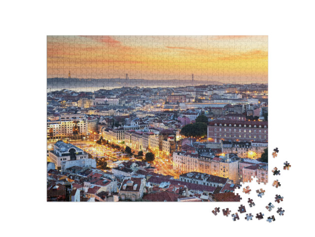 puzzle 1000 dílků „Lisabon při západu slunce“