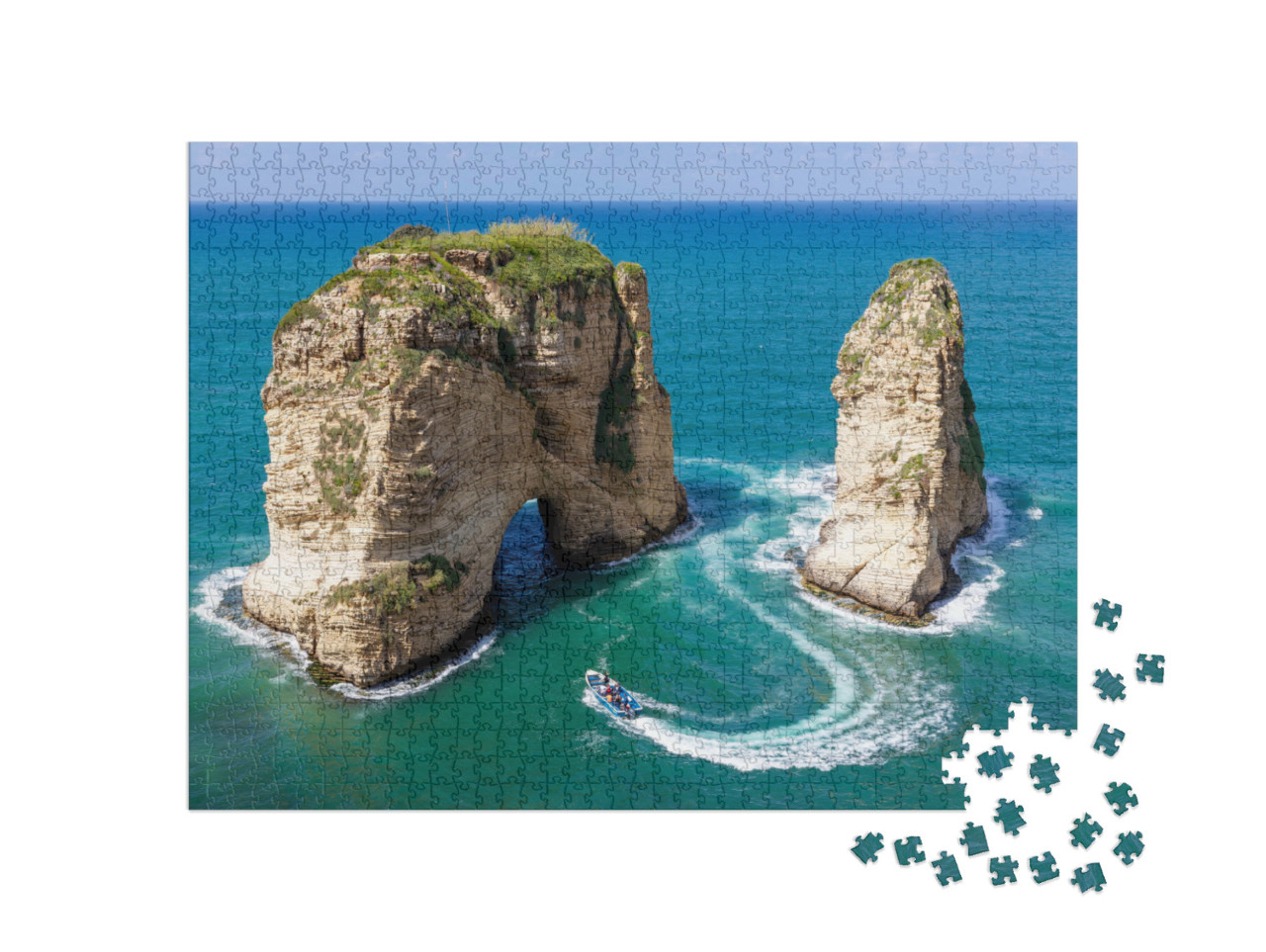 puzzle 1000 dílků „Rouche Rocks v Bejrútu, Libanon“