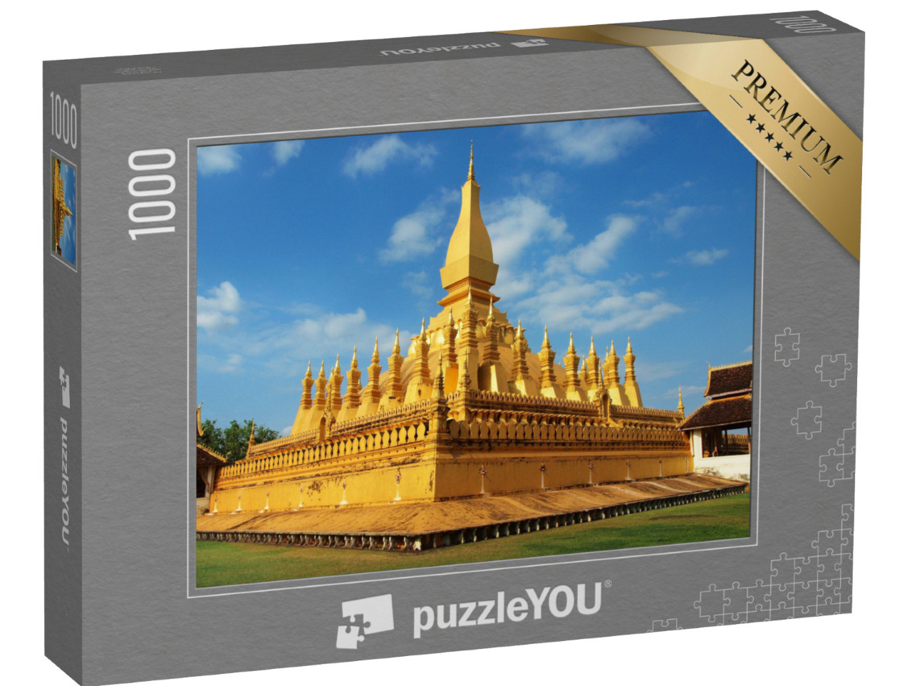 puzzle 1000 dílků „Chrám Pha That Luang ve Vientiane, Laos“