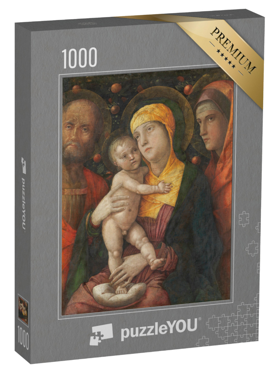 puzzle 1000 dílků „Andrea Mantegna - Svatá rodina se svatou Máří Magdalenou“