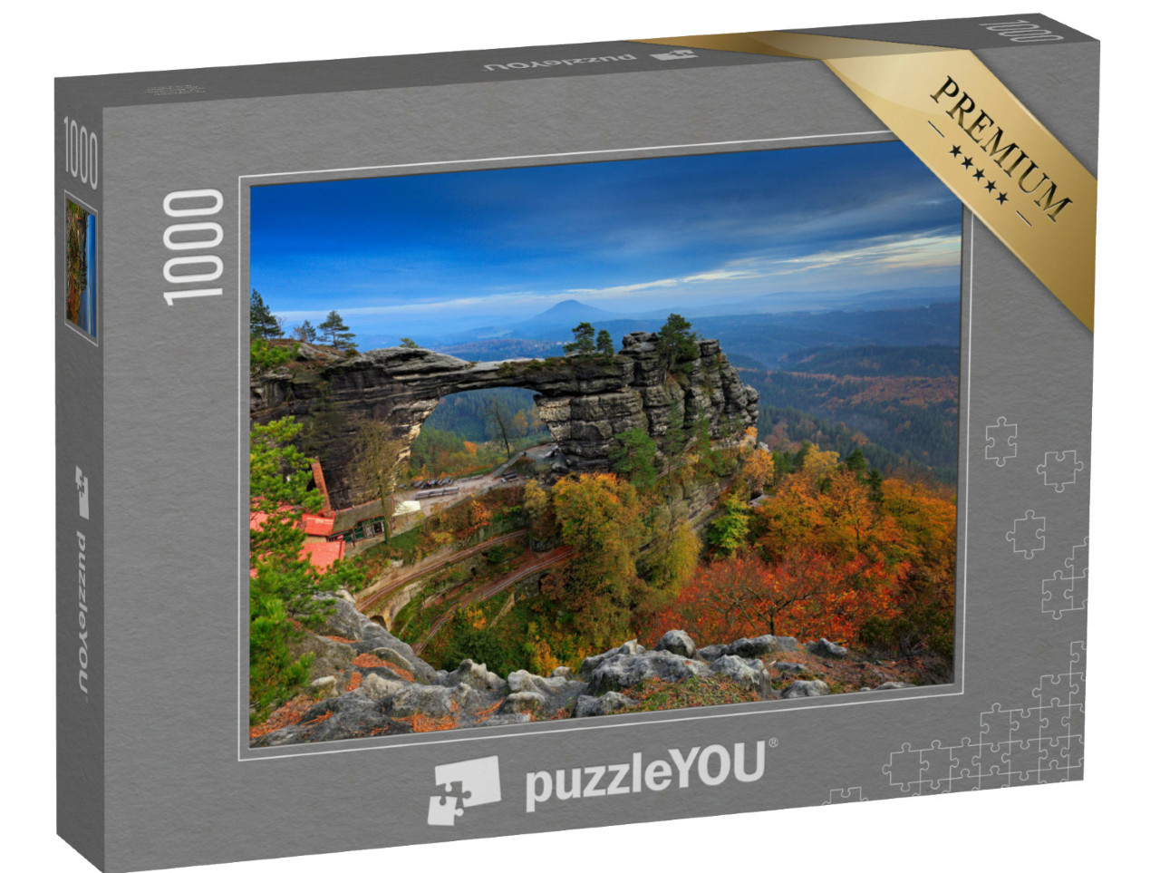 puzzle 1000 dílků „Pravčická brána, České Švýcarsko, Česká republika“