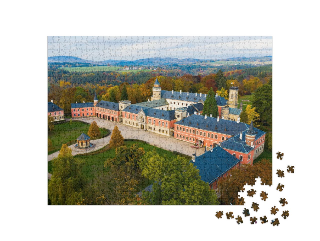 puzzle 1000 dílků „Zámek Sychrov, Česká republika“