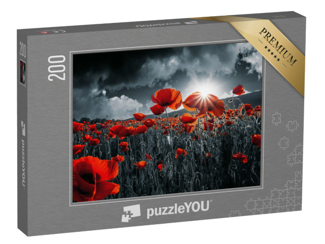 puzzle 200 dílků „Červené máky“