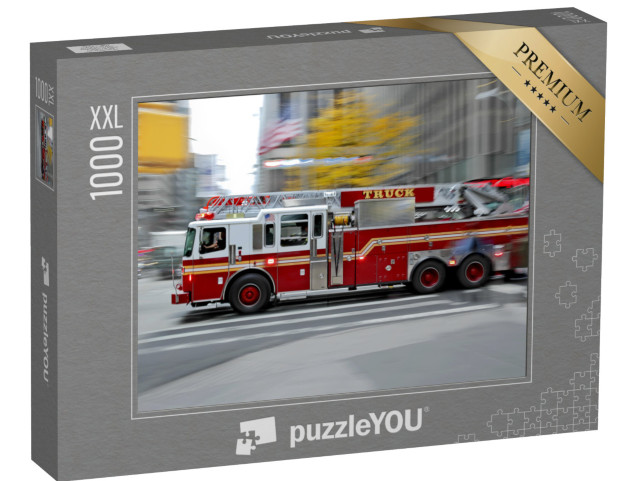 puzzle 1000 dílků XXL „Hasičské auto na nejrychlejší cestě na místo zásahu“