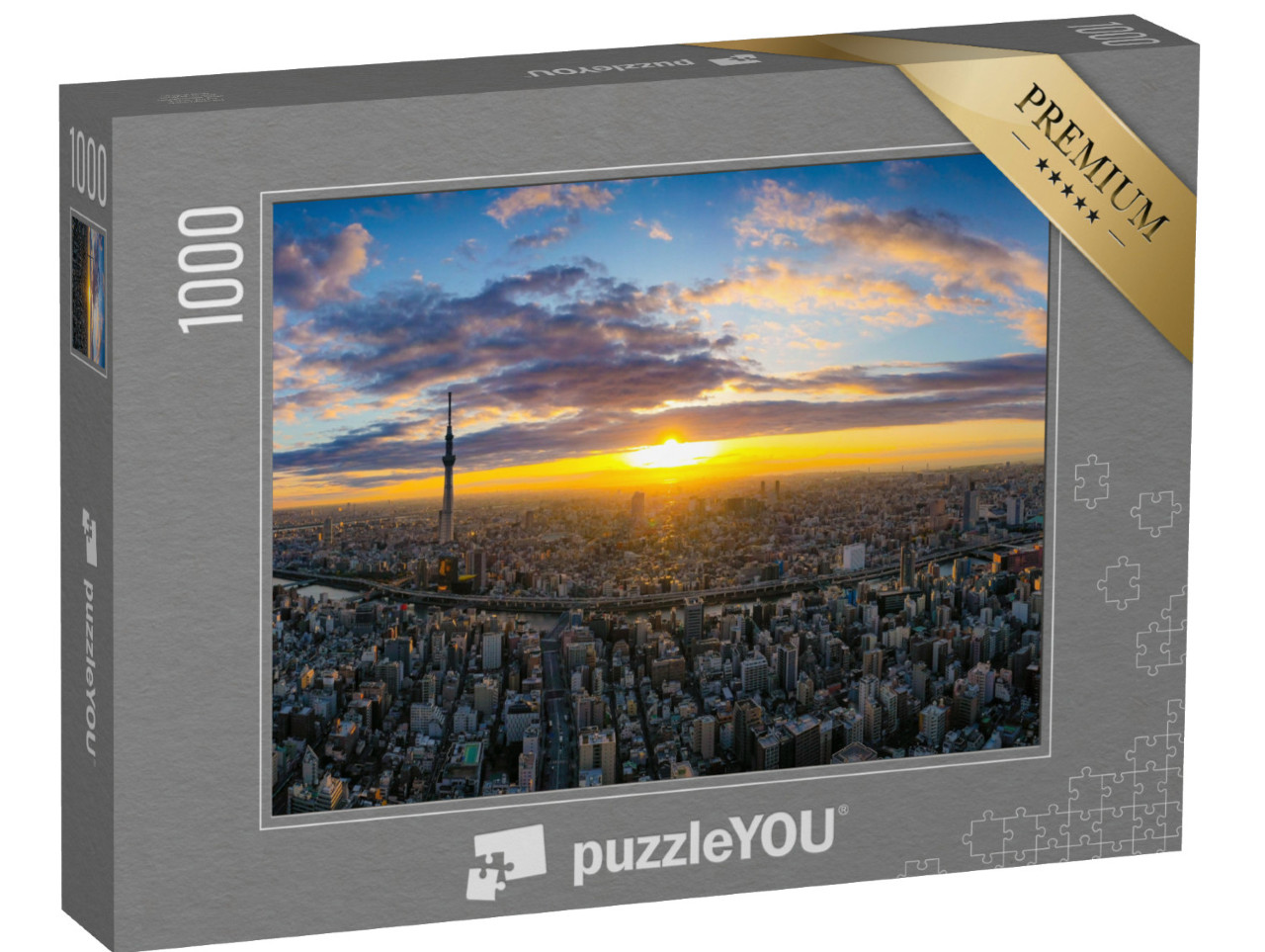 puzzle 1000 dílků „Tokio ve světle vycházejícího slunce“