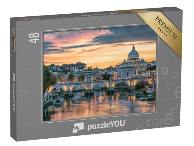 puzzle 48 dílků „Západ slunce nad Římem, Itálie“