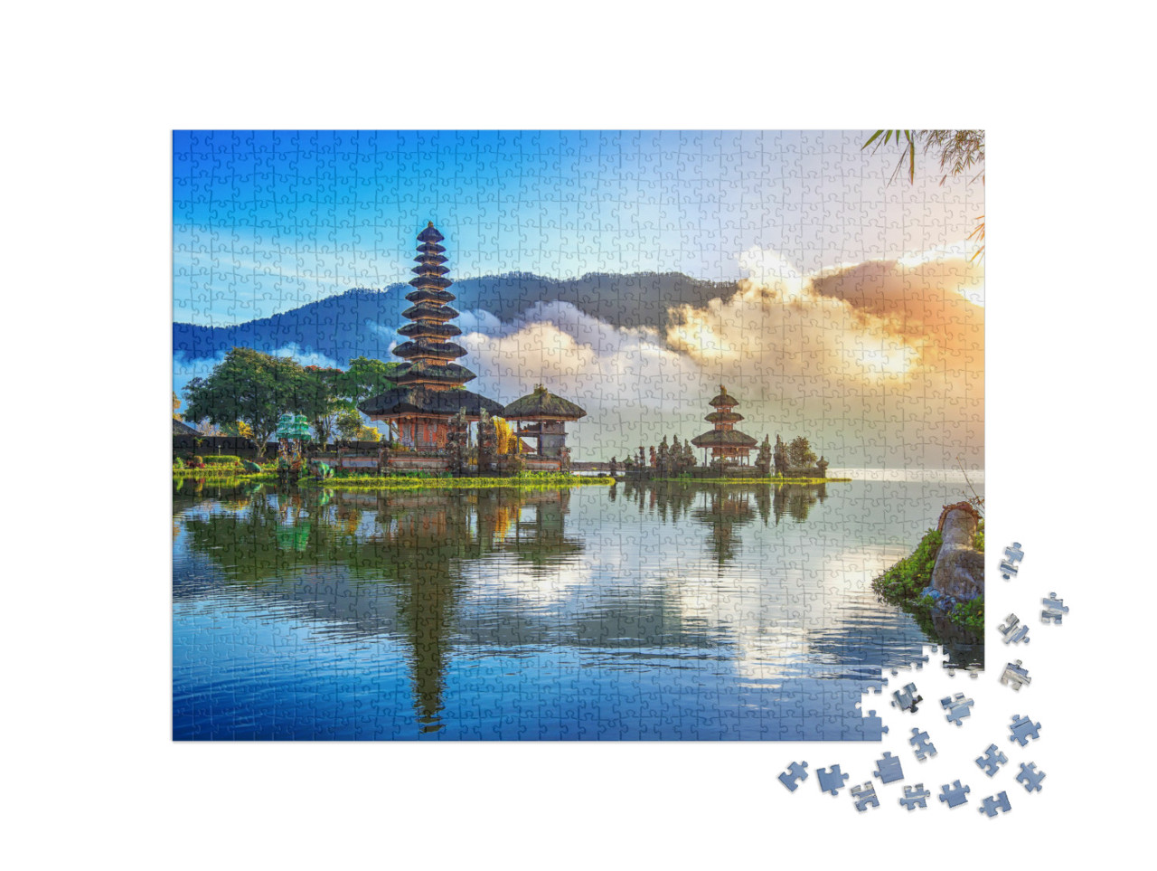 puzzle 1000 dílků „Slavný chrám na Bali, Indonésie“