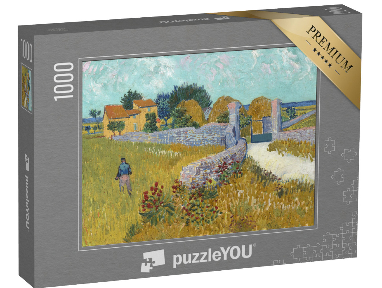 puzzle 1000 dílků „Statek v Provence, Vincent van Gogh 1888“