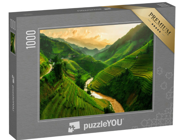puzzle 1000 dílků „Mu Cang Chai, rýžové terasy u Sapy, severní Vietnam“