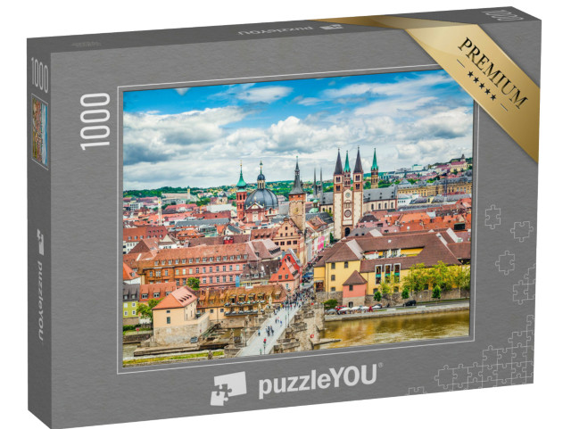 puzzle 1000 dílků „Würzburg se Starým hlavním mostem, region Franky“