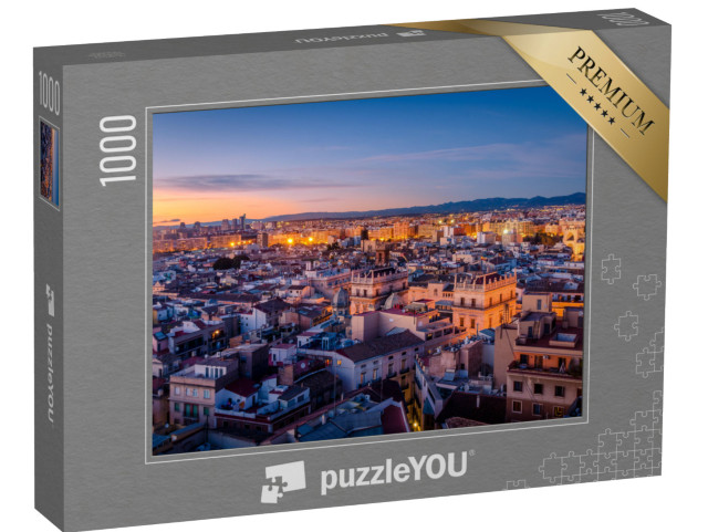 puzzle 1000 dílků „Západ slunce nad historickým centrem Valencie“