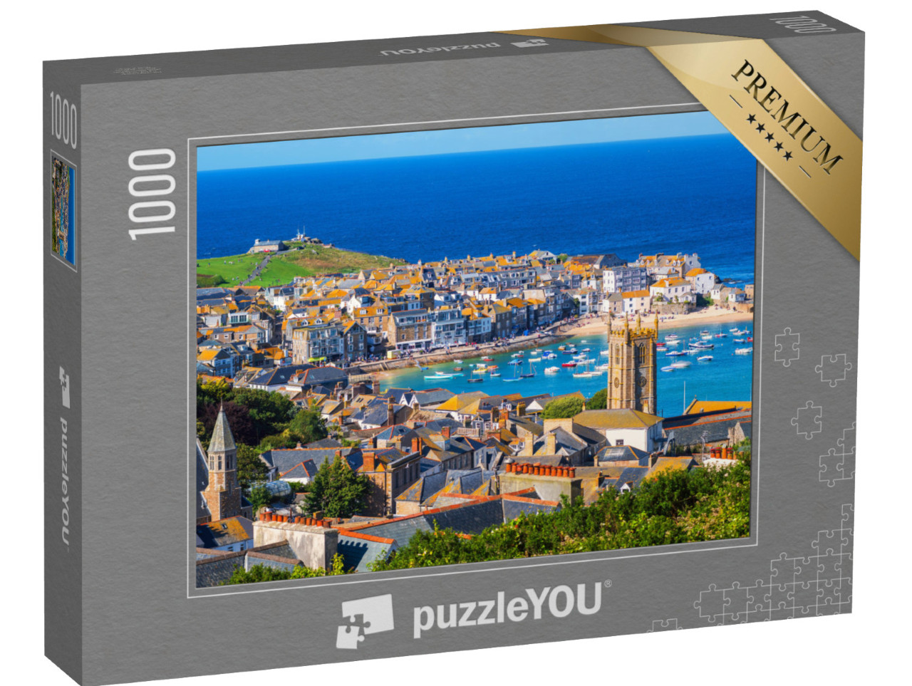 puzzle 1000 dílků „Malebný přístav St. Ives, Cornwall, Anglie“