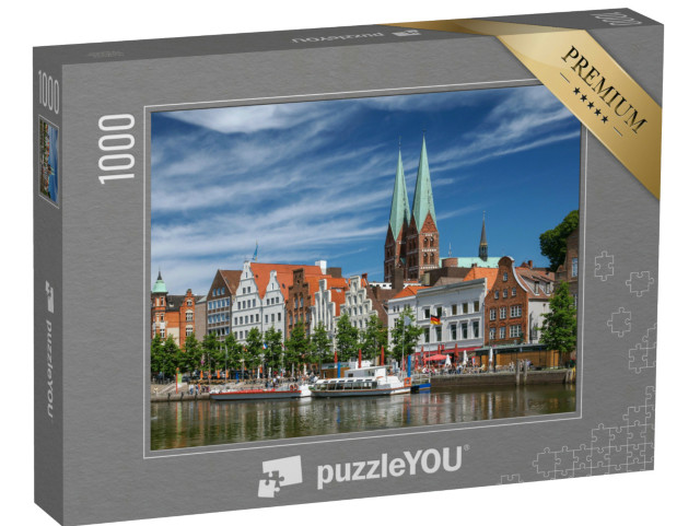puzzle 1000 dílků „Pohled na Lübeck ve Šlesvicku-Holštýnsku, Německo“