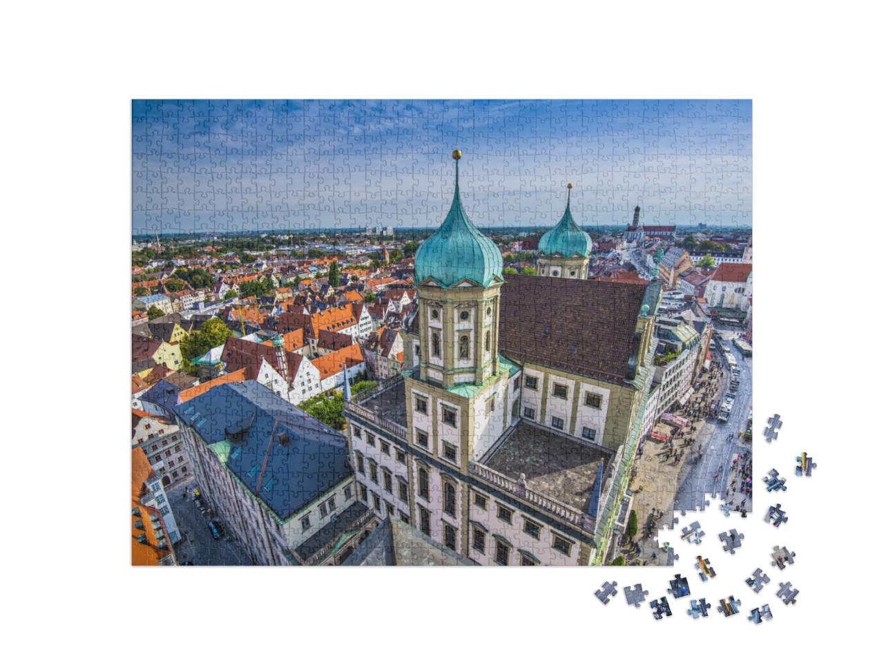 puzzle 1000 dílků „Augsburg Německo staré město“