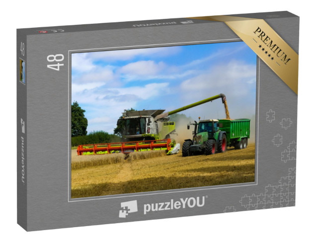 puzzle 48 dílků „Traktor s přívěsem, Oxfordshire“