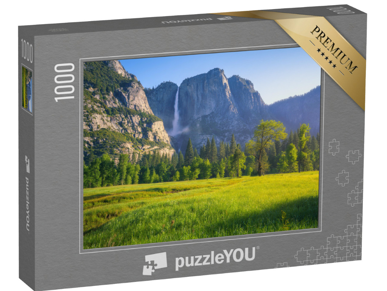 puzzle 1000 dílků „Působivé Yosemitské vodopády, Kalifornie, USA“