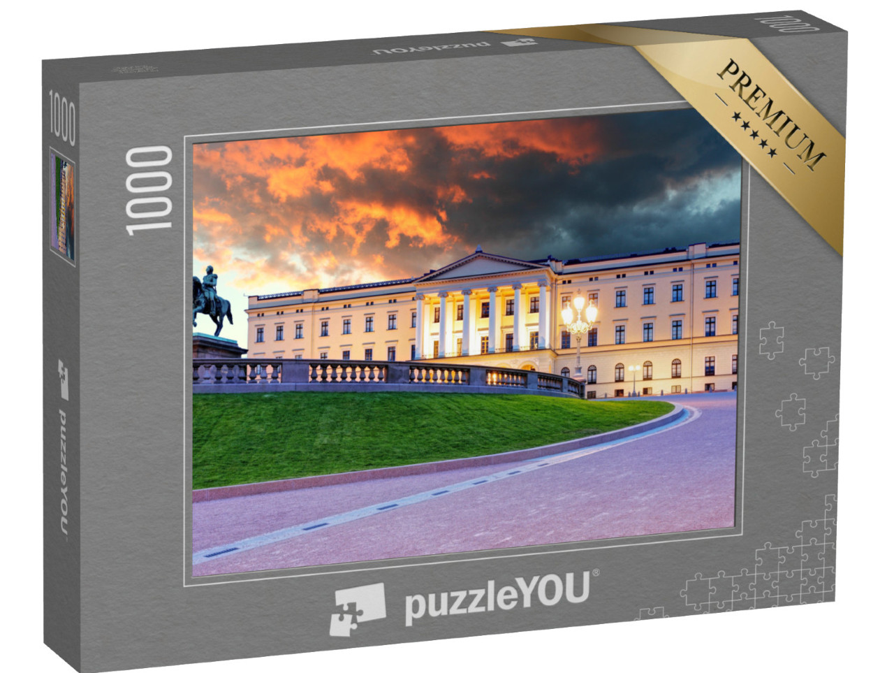 puzzle 1000 dílků „Královský palác, Oslo, Norsko“