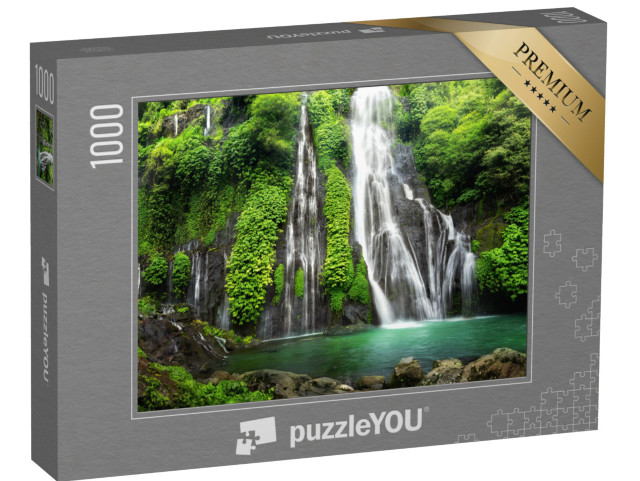 puzzle 1000 dílků „Kaskáda vodopádů v džungli v tropickém deštném pralese“