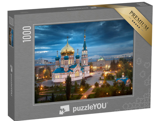 puzzle 1000 dílků „Katedrála Nanebevzetí Panny Marie, Omsk, Rusko“