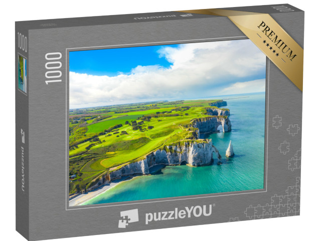 puzzle 1000 dílků „Útesy Etretat: přírodní útesy v Normandii, Francie“