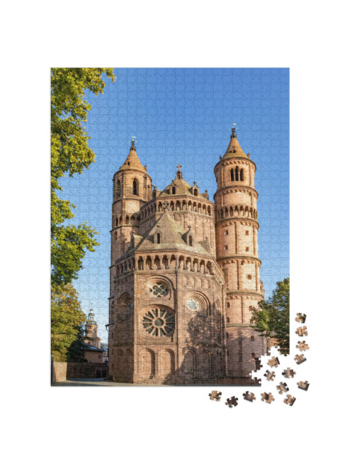 puzzle 1000 dílků „Historická katedrála ve Wormsu, Německo“