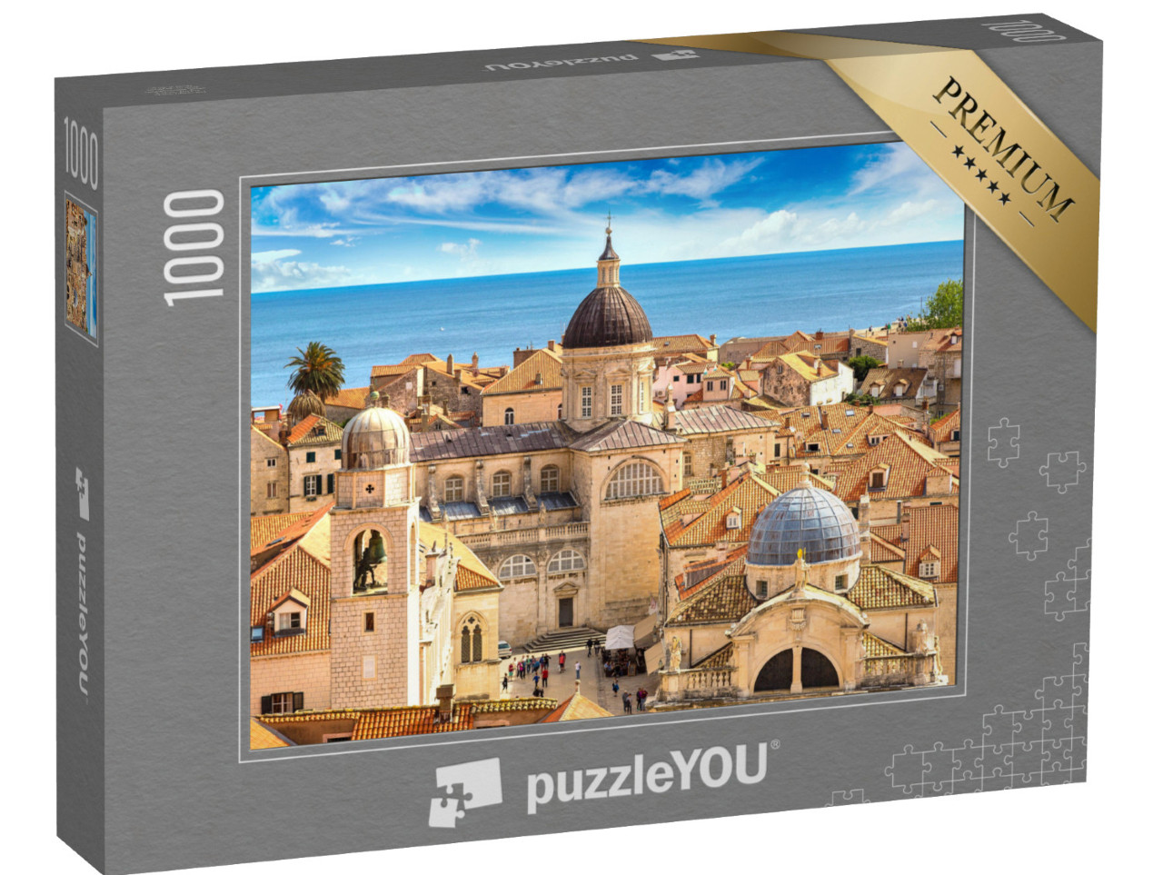 puzzle 1000 dílků „Staré město Dubrovník za krásného letního dne, Chorvatsko“