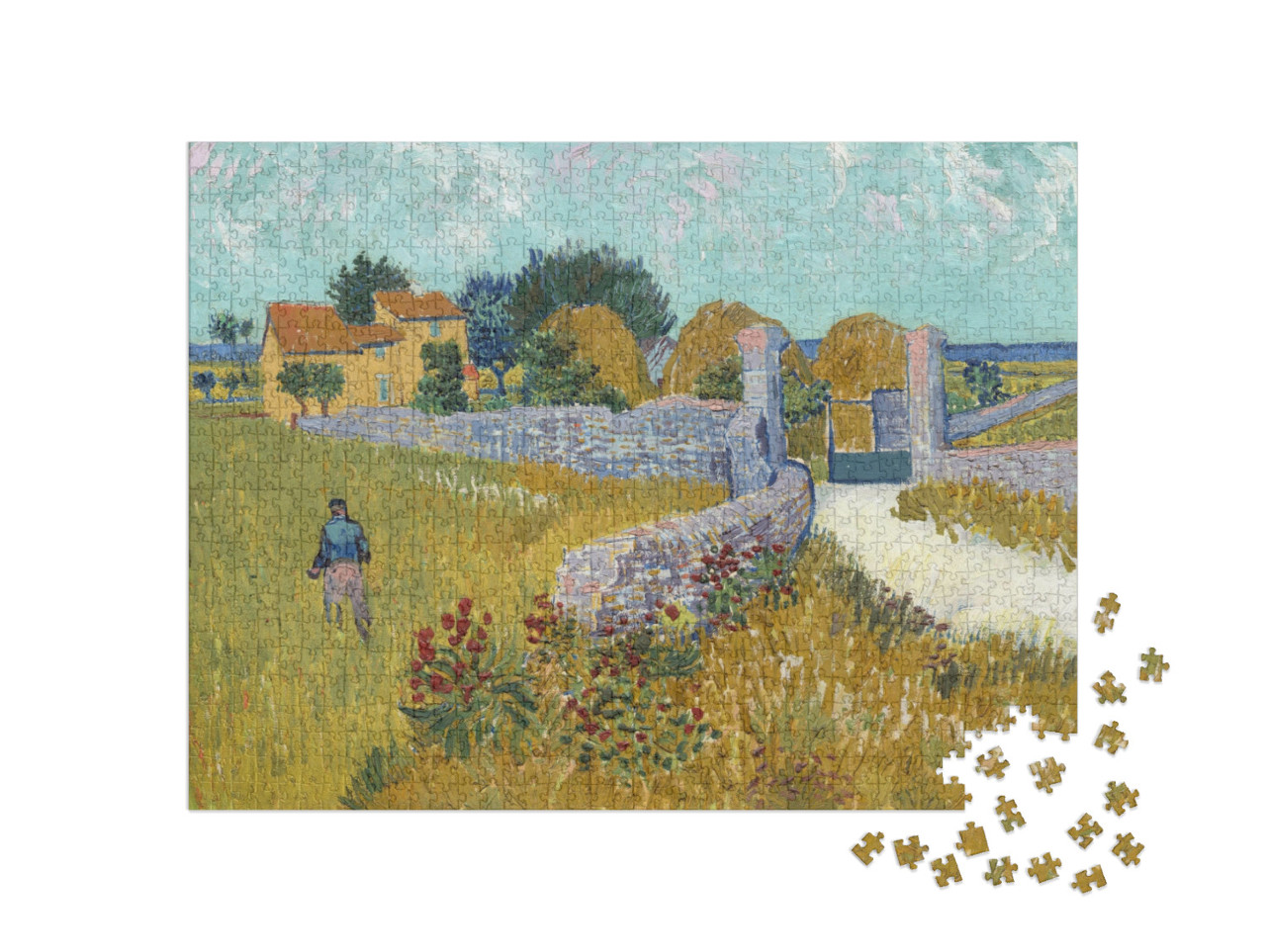 puzzle 1000 dílků „Statek v Provence, Vincent van Gogh 1888“