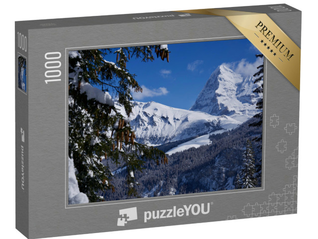 puzzle 1000 dílků „Panorama Bernských Alp s vrcholem Eiger, Švýcarsko“