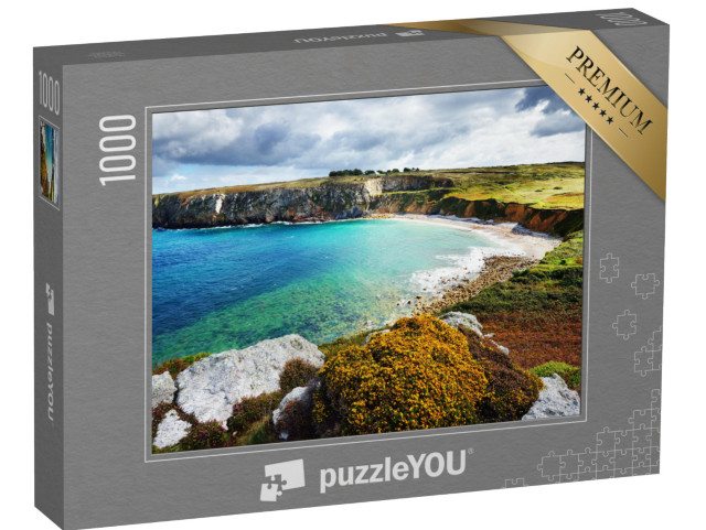 puzzle 1000 dílků „Pohled na mořskou lagunu v Pointe de Toulinguet v Bretani, Francie“