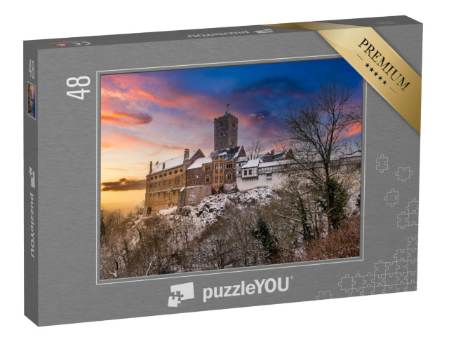 puzzle 48 dílků „Hrad Wartburg, památka světového dědictví UNESCO v Durynském lese“