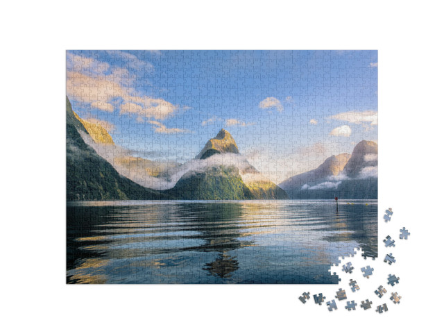 puzzle 1000 dílků „Vrchol Mitre Peak v Milford Sound“