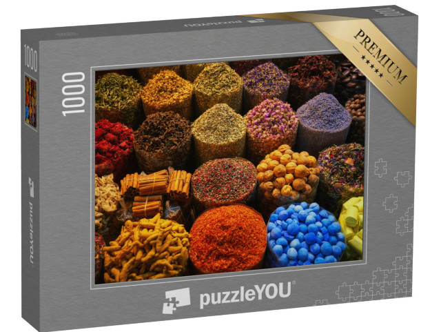 puzzle 1000 dílků „Barevné koření v Grand Souq v Dubaji“