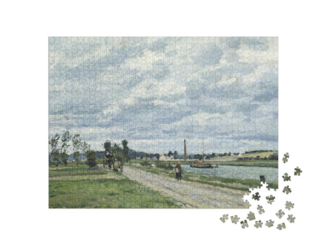 puzzle 1000 dílků „Camille Pissarro - Břehy řeky Oise u Pontoise“