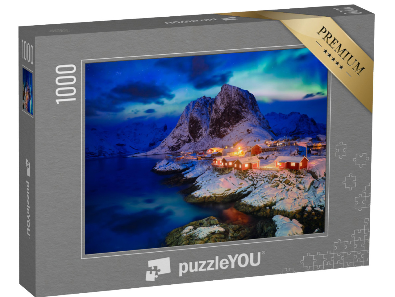 puzzle 1000 dílků „Rybářská vesnice Hamnøy na Lofotských ostrovech, Norsko“