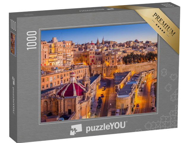 puzzle 1000 dílků „Malta: Hlavní město Valletta při východu slunce“