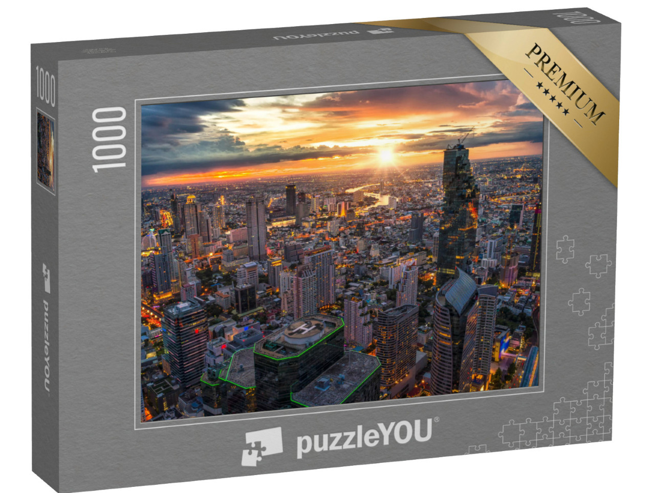 puzzle 1000 dílků „Bangkok osvětlený za soumraku“