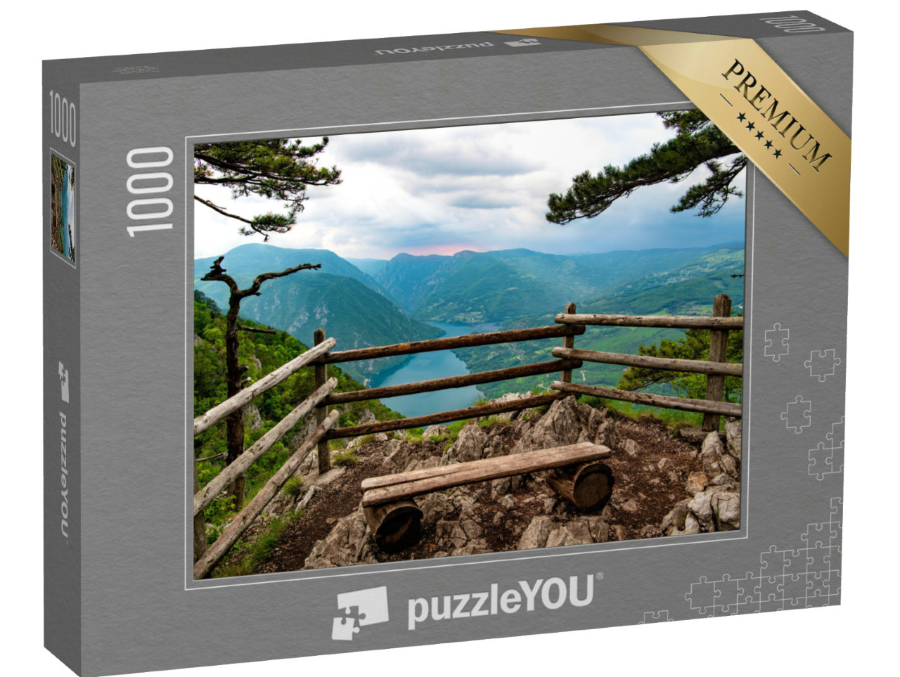 puzzle 1000 dílků „Vyhlídka Banjska stena, Národní park Tara, Srbsko“
