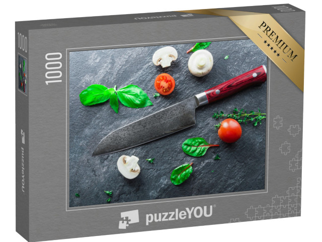 puzzle 1000 dílků „Japonský nůž z damaškové oceli“