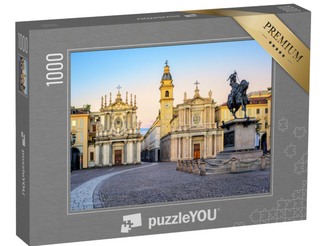 puzzle 1000 dílků „Piazza San Carlo v historickém centru Turína, Itálie“