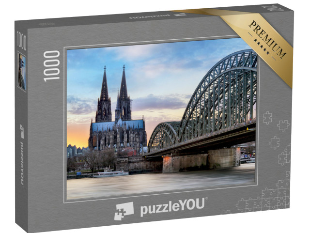 puzzle 1000 dílků „Kolínská katedrála a Hohenzollernský most na Rýně“