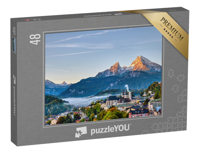 puzzle 48 dílků „Berchtesgaden a Watzmann v Bavorských Alpách“