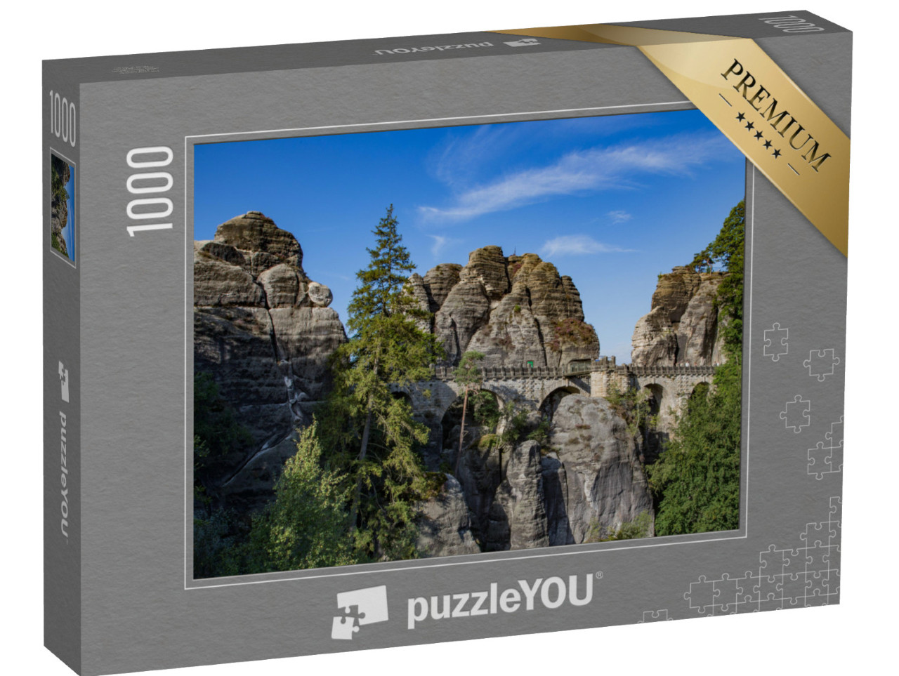 puzzle 1000 dílků „Labské pískovce v ranním světle“
