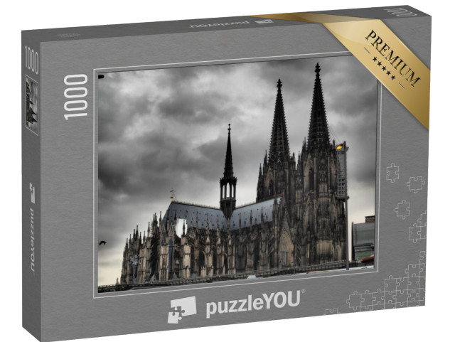 puzzle 1000 dílků „Kolínská katedrála pod temnými mraky“