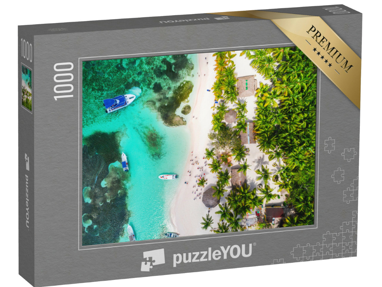 puzzle 1000 dílků „Tropický ráj, ostrov Saona, Dominikánská republika“